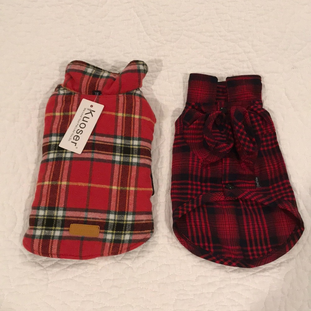 NWT XS Kouser plaid coat.